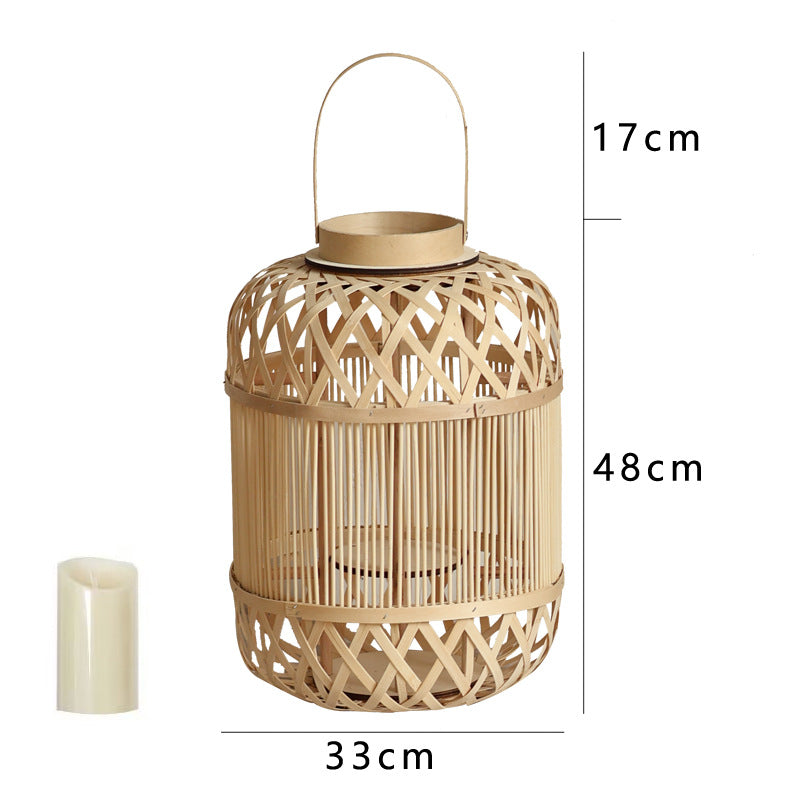 Decorative Lantern Woven Natural Fiber Hanging | High & Bury