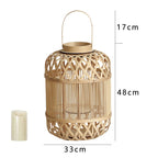 Decorative Lantern Woven Natural Fiber Hanging | High & Bury