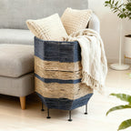 Decorative Laundry Basket with Metal Legs | High & Bury