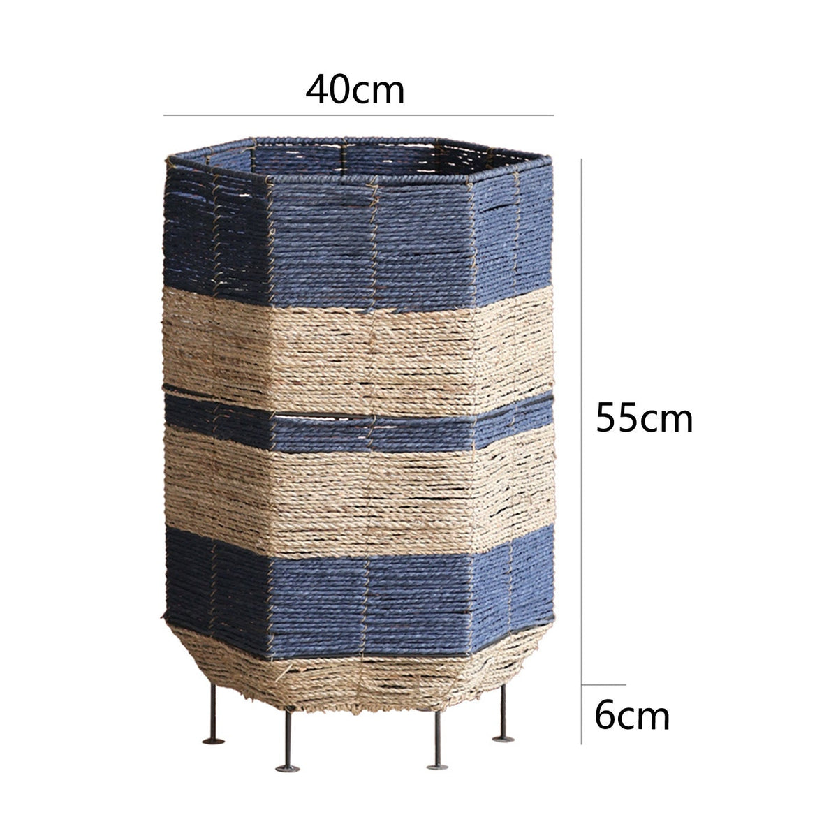 Decorative Laundry Basket with Metal Legs | High & Bury
