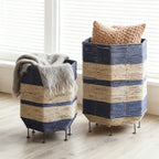 Decorative Laundry Basket with Metal Legs | High & Bury