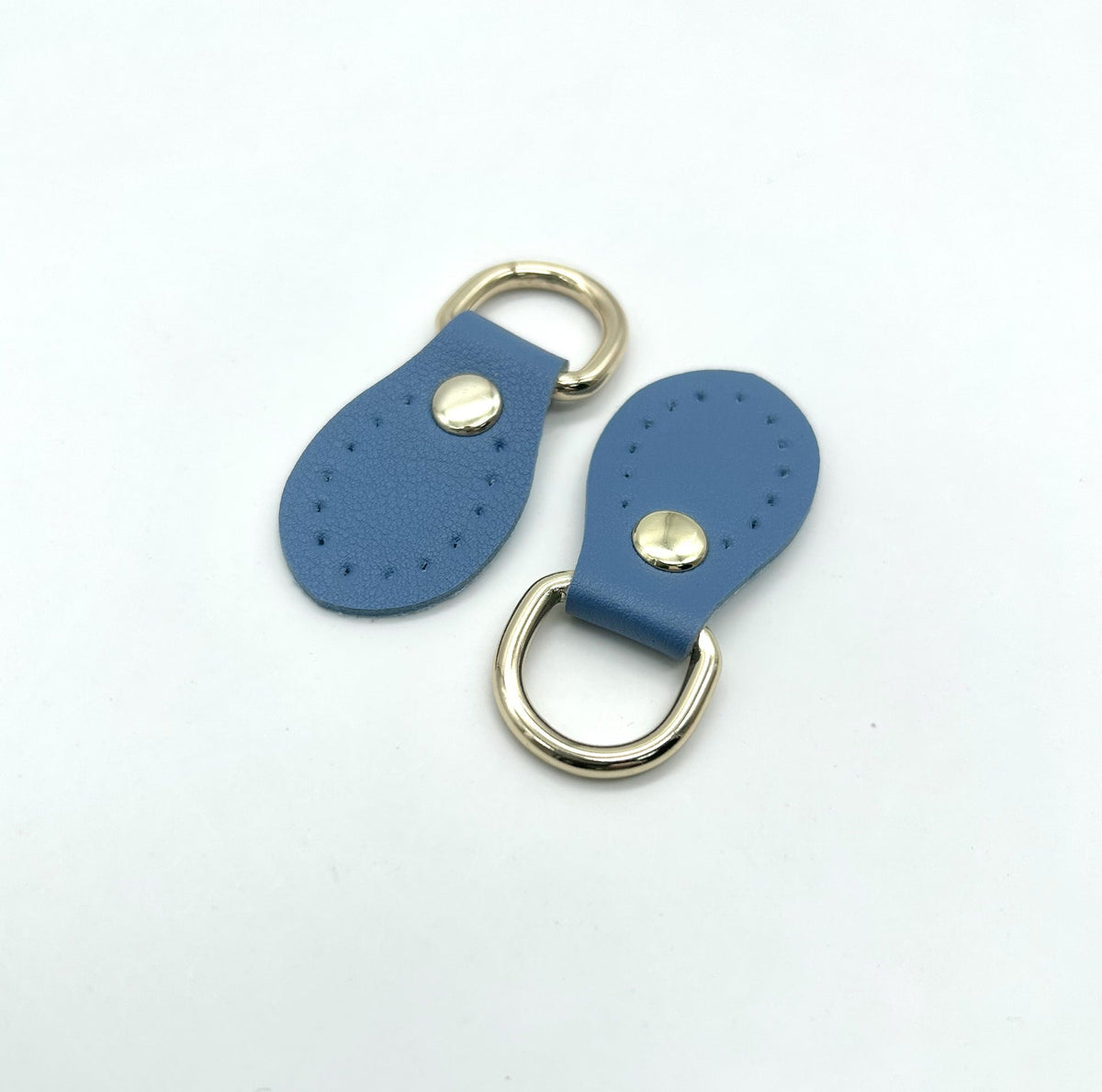 Decorative Leather Sky Blue White | High & Bury