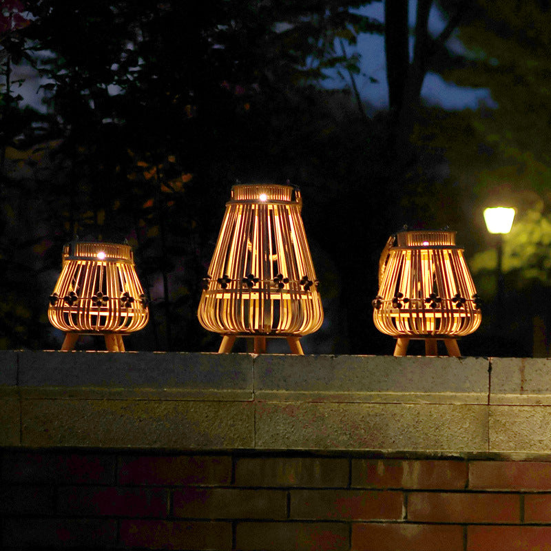 Decorative Light Source with Natural Rattan | High & Bury