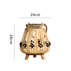 Decorative Light Source with Natural Rattan | High & Bury