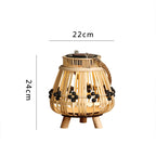 Decorative Light Source with Natural Rattan | High & Bury
