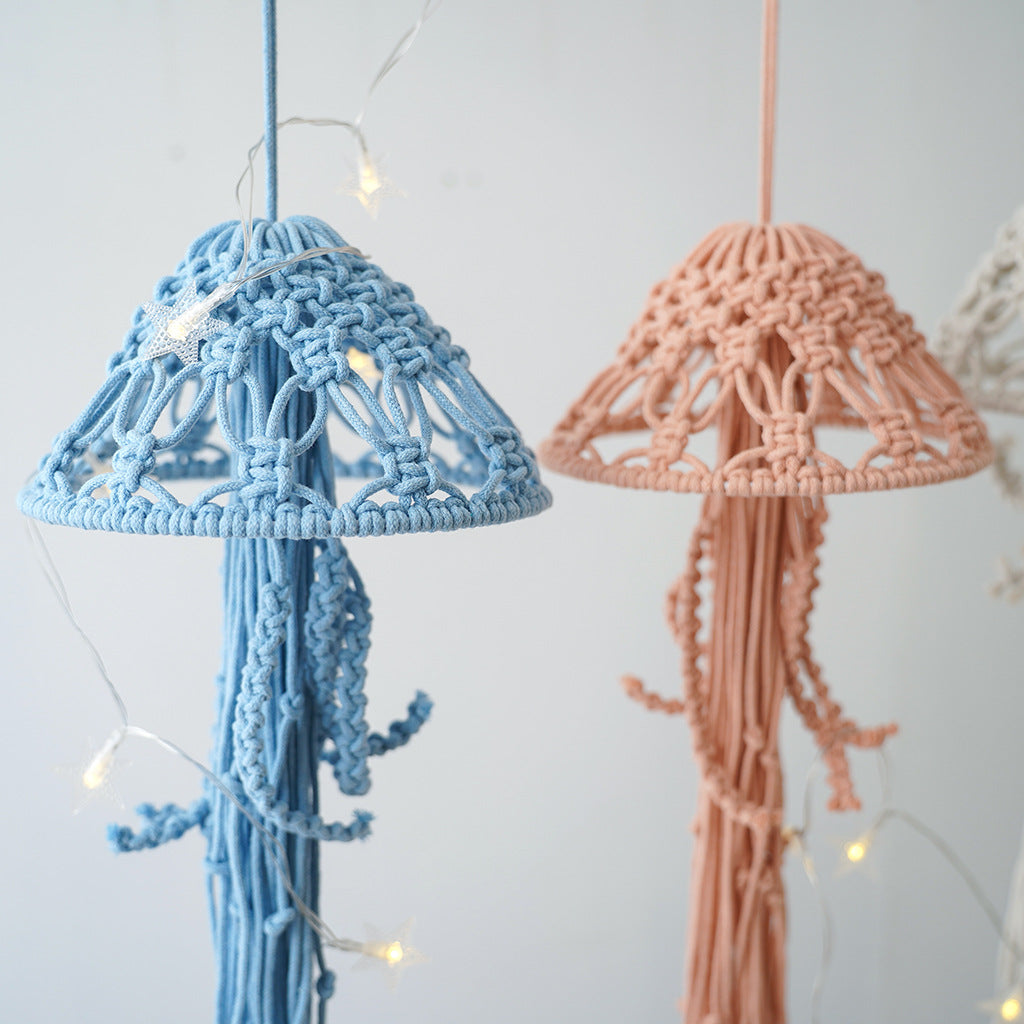 Decorative Macrame Ceiling Light Shade | High & Bury