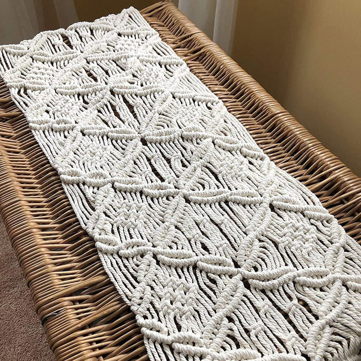 Decorative Macrame Fringe Runner | High & Bury