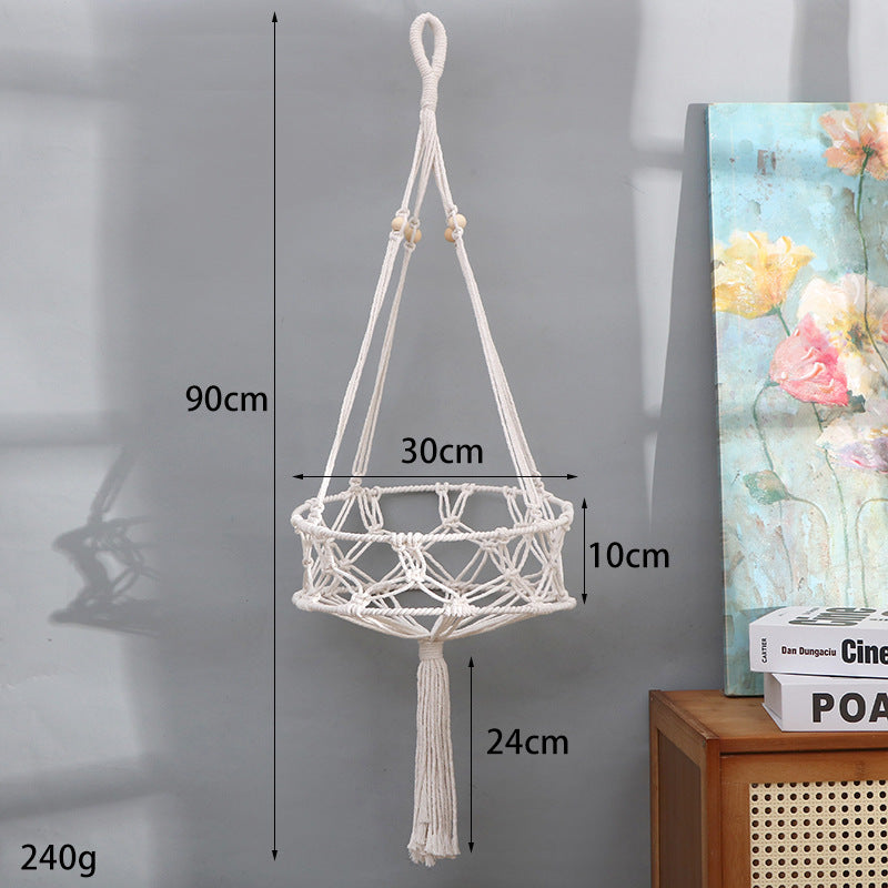 Decorative Macrame Hanging Basket | High & Bury