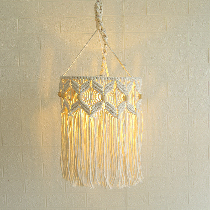 Decorative Macrame Hanging Light Fixture | High & Bury