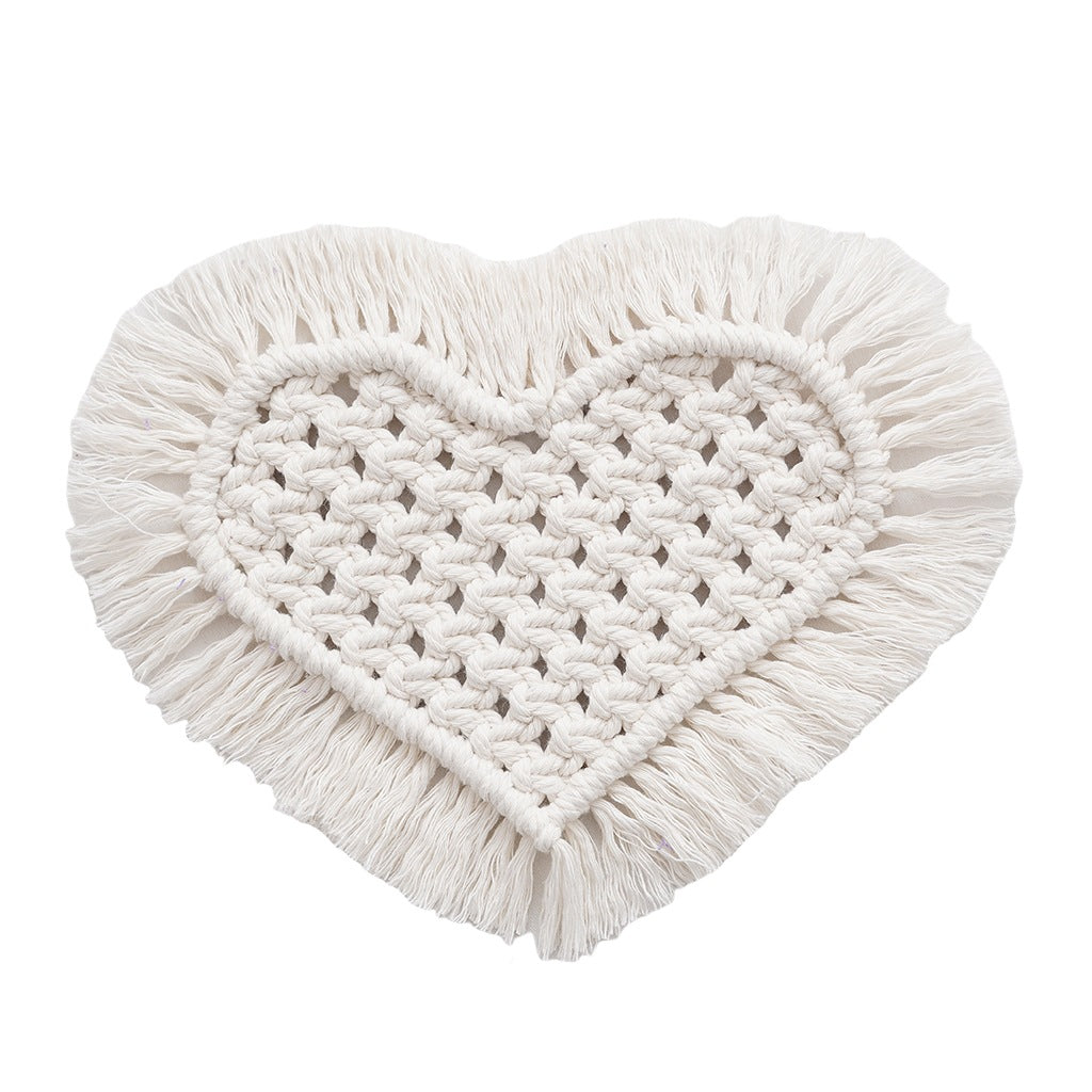 Decorative Macrame Heart Wall Hanging | High & Bury