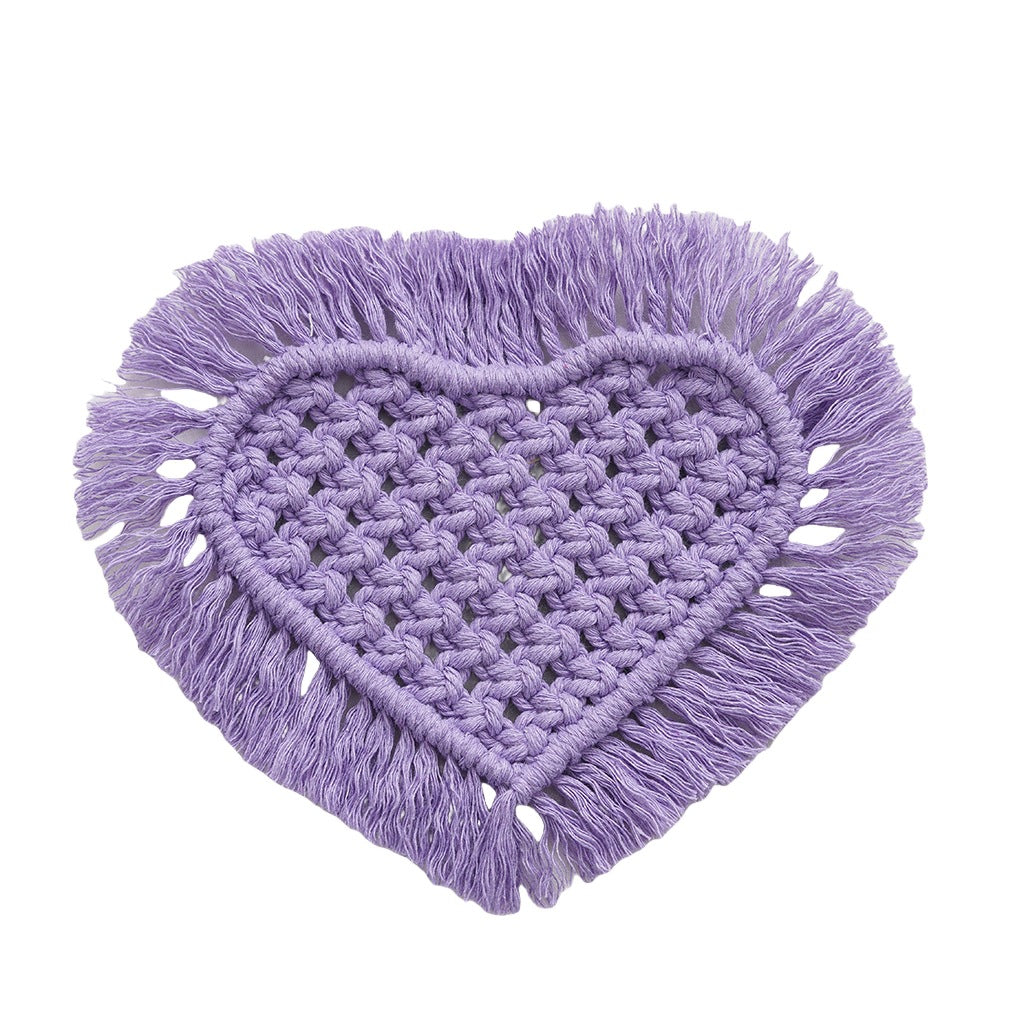 Decorative Macrame Heart Wall Hanging | High & Bury