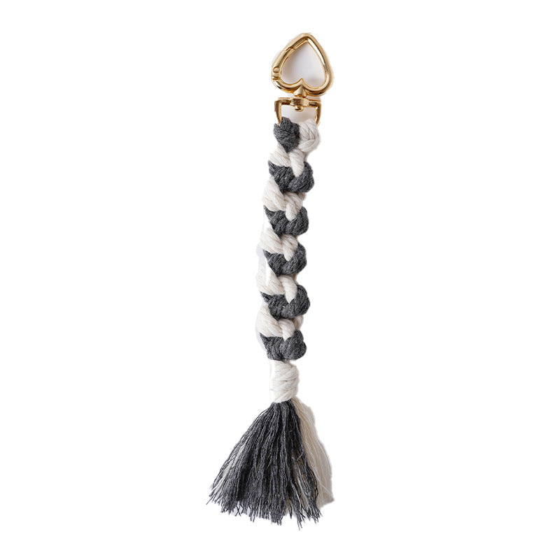 Decorative Macrame Keychain Holder Pink Blue | High & Bury