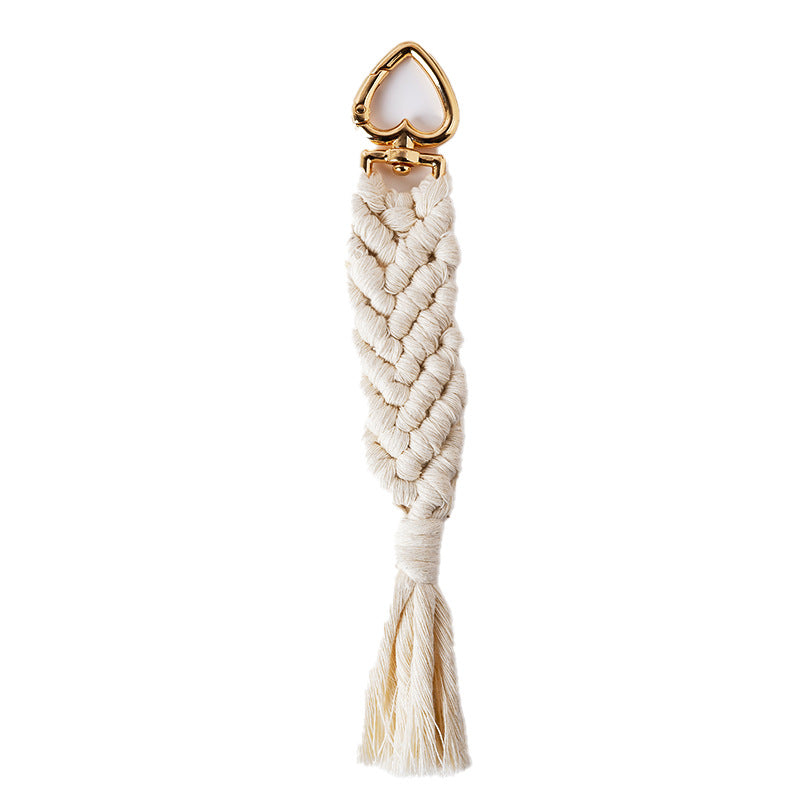Decorative Macrame Keychain Holder Pink Blue | High & Bury