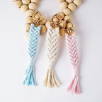 Decorative Macrame Keychain Holder Pink Blue | High & Bury