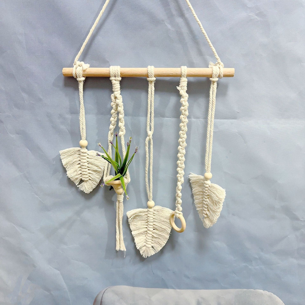 Decorative Macrame Leaf Wall Hanging | High & Bury