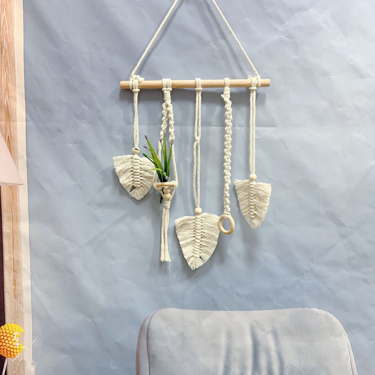 Decorative Macrame Leaf Wall Hanging | High & Bury