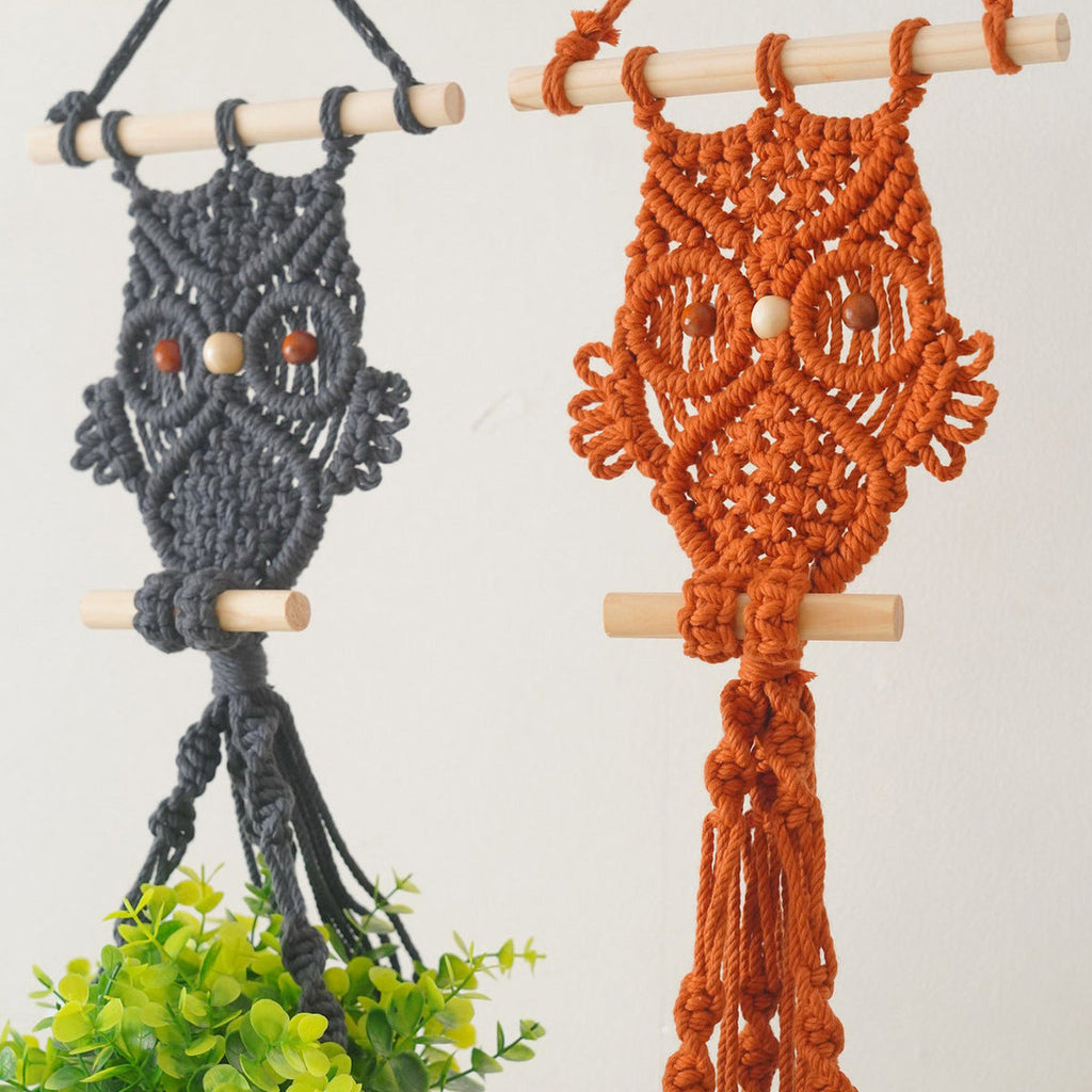 Decorative Macrame Owl Planter | High & Bury