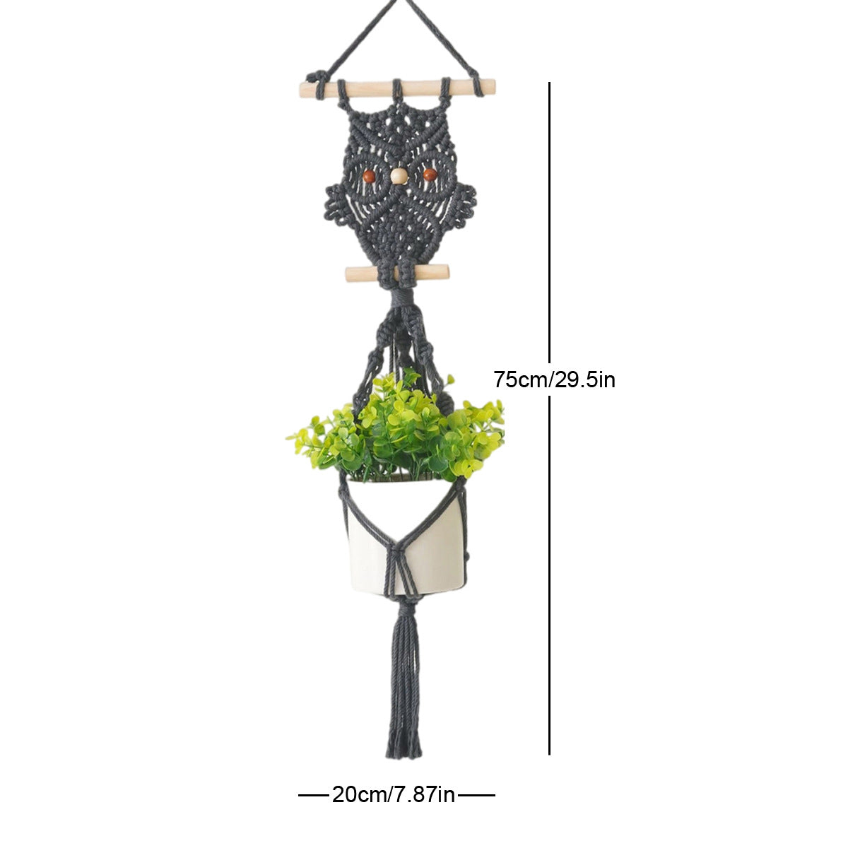 Decorative Macrame Owl Planter | High & Bury