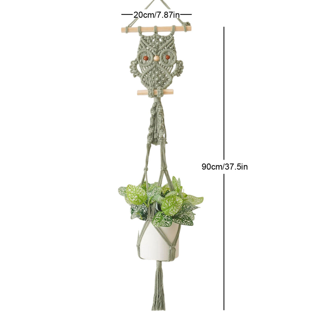 Decorative Macrame Owl Planter | High & Bury