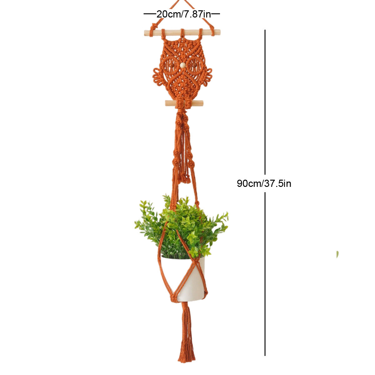 Decorative Macrame Owl Planter | High & Bury