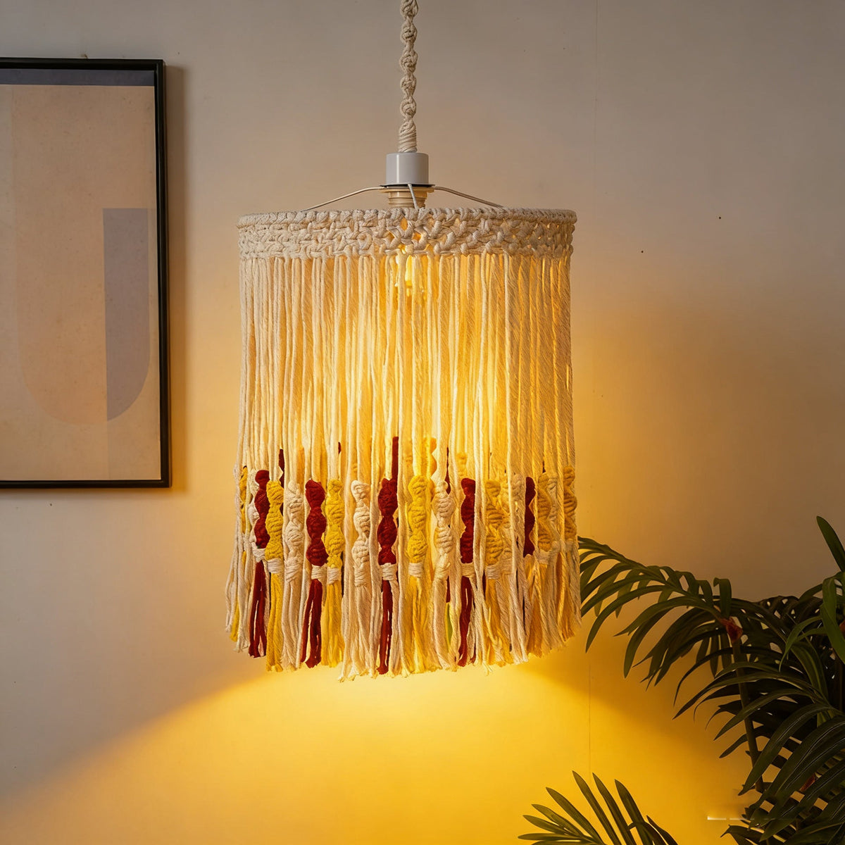 Decorative Macrame Pendant Light Cord | High & Bury