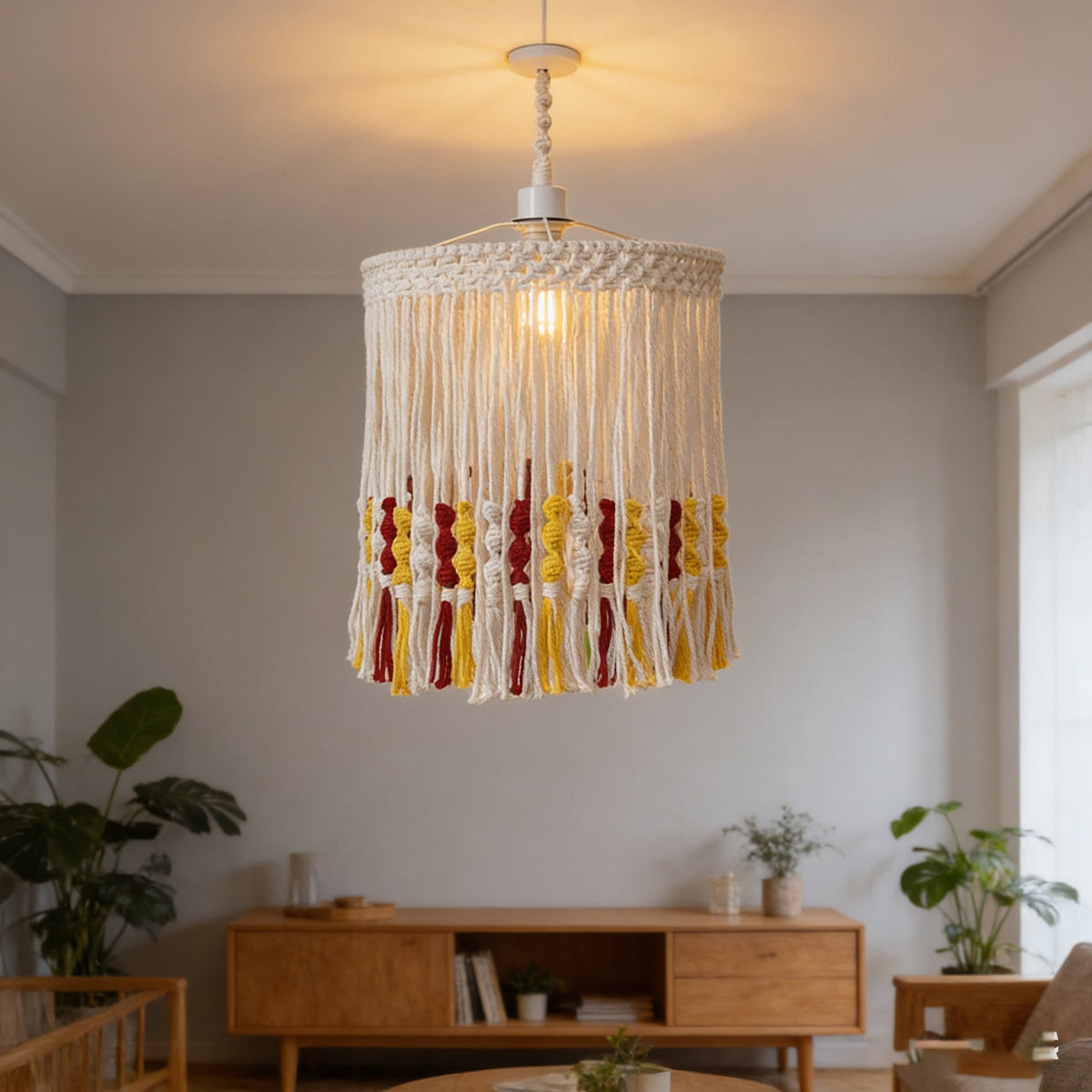 Decorative Macrame Pendant Light Cord | High & Bury