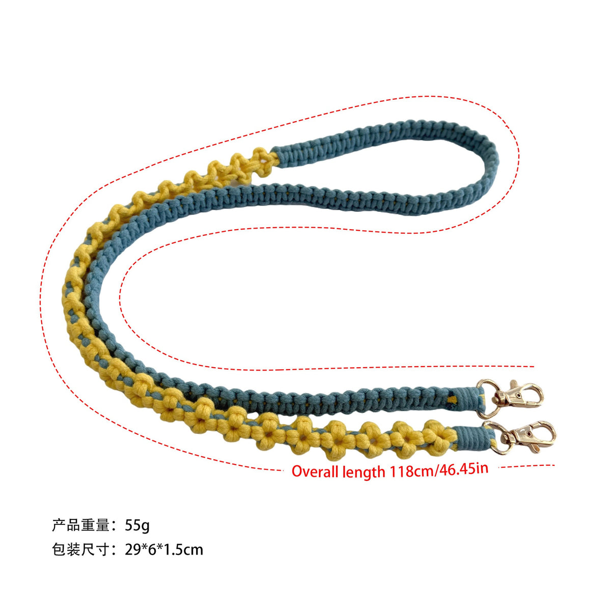 Decorative Macrame Pet Leash | High & Bury