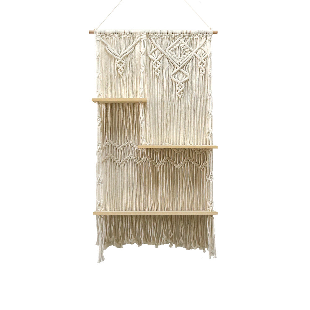 Decorative Macrame Plant Holder with Shelves | High & Bury