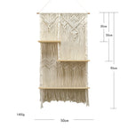 Decorative Macrame Plant Holder with Shelves | High & Bury