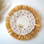 Decorative Macrame Round Wall Mirror Model Eu9K | High & Bury