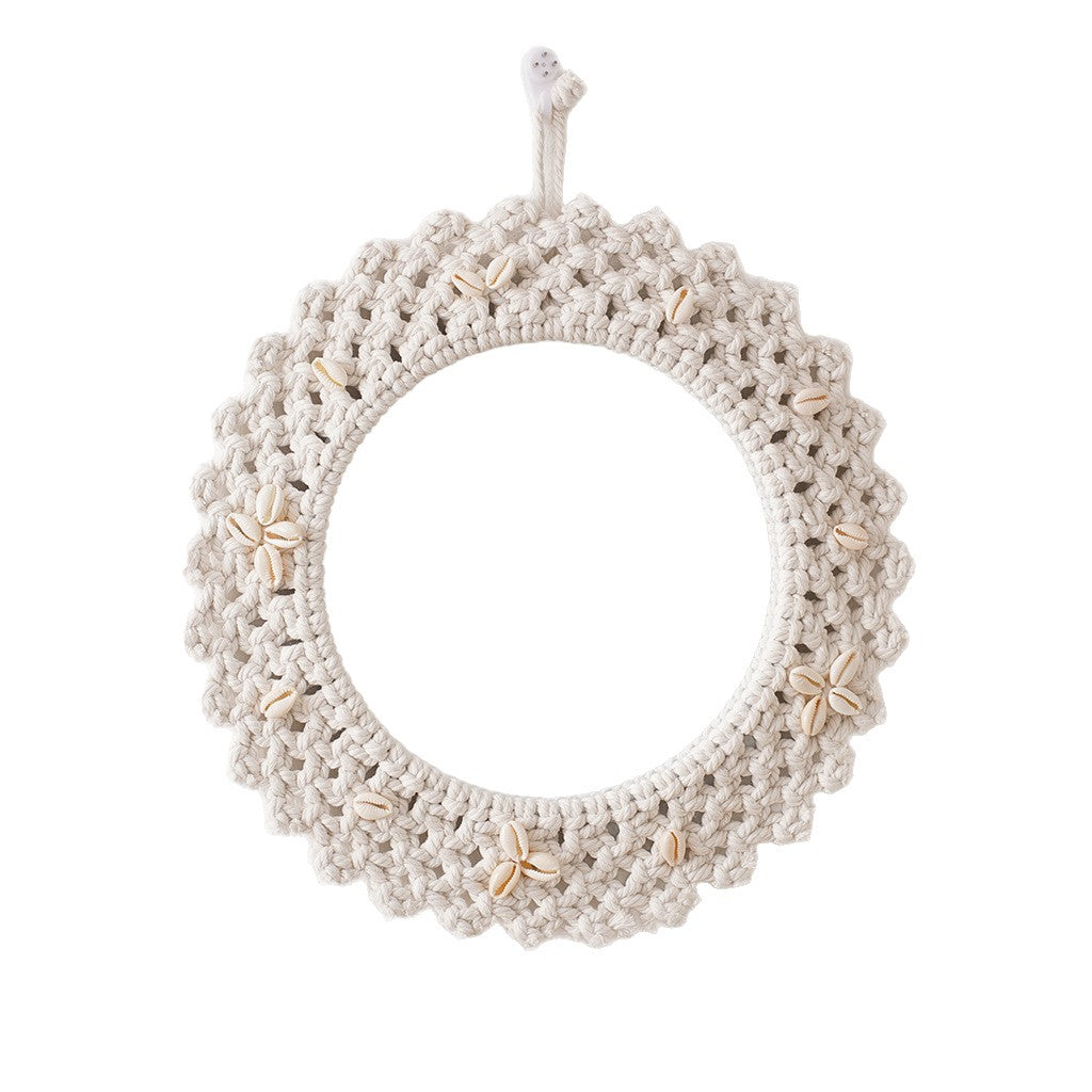 Decorative Macrame Star-Shaped Wall Mirror | High & Bury