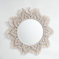 Decorative Macrame Star-Shaped Wall Mirror | High & Bury