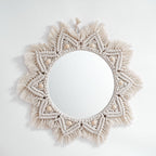 Decorative Macrame Star-Shaped Wall Mirror | High & Bury