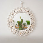 Decorative Macrame Star-Shaped Wall Mirror | High & Bury