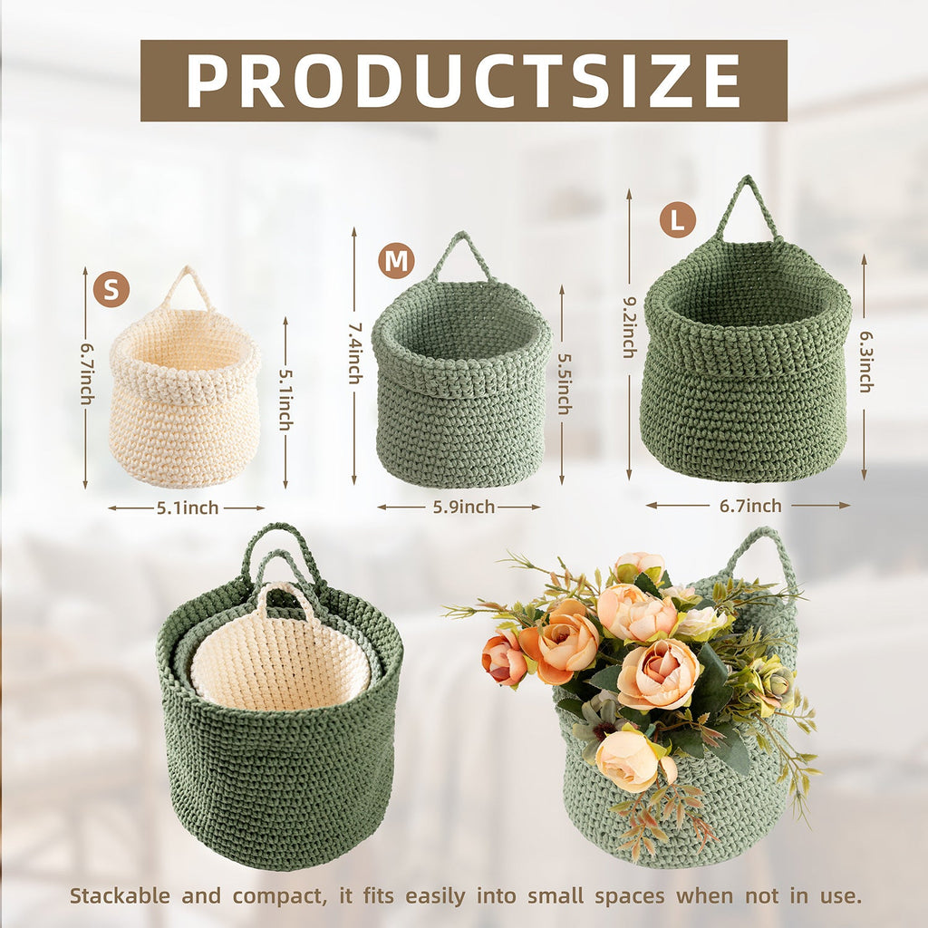 Decorative Macrame Storage Basket Brown | High & Bury