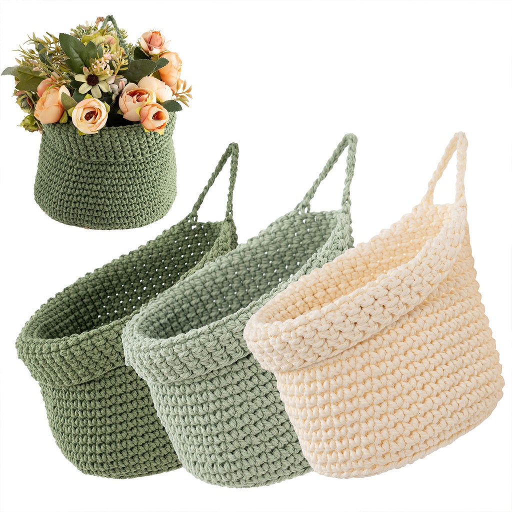 Decorative Macrame Storage Basket Brown | High & Bury