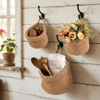 Decorative Macrame Storage Basket Brown | High & Bury