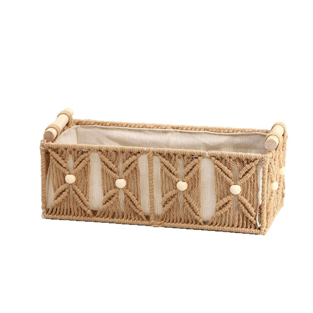 Decorative Macrame Storage Basket | High & Bury