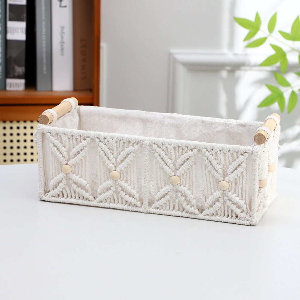 Decorative Macrame Storage Basket | High & Bury