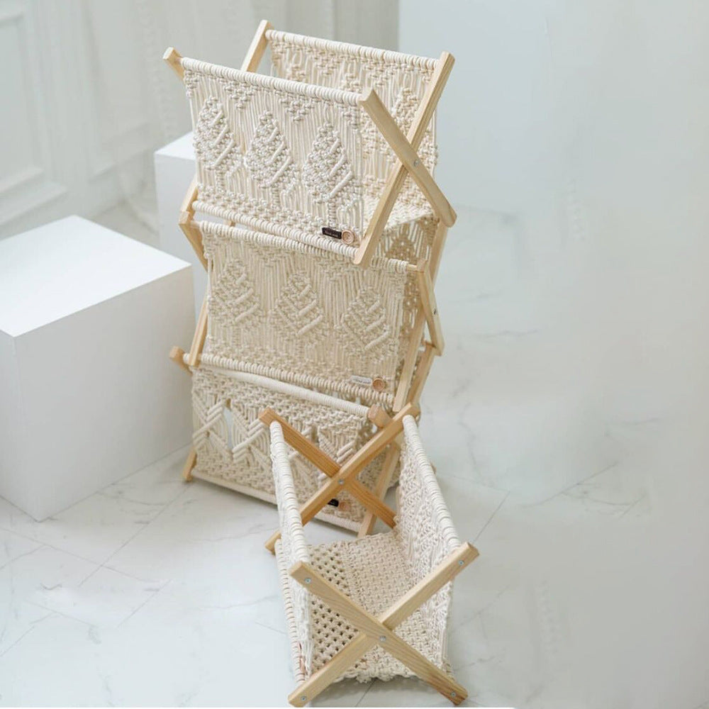 Decorative Macrame Storage Basket Model Glzf | High & Bury