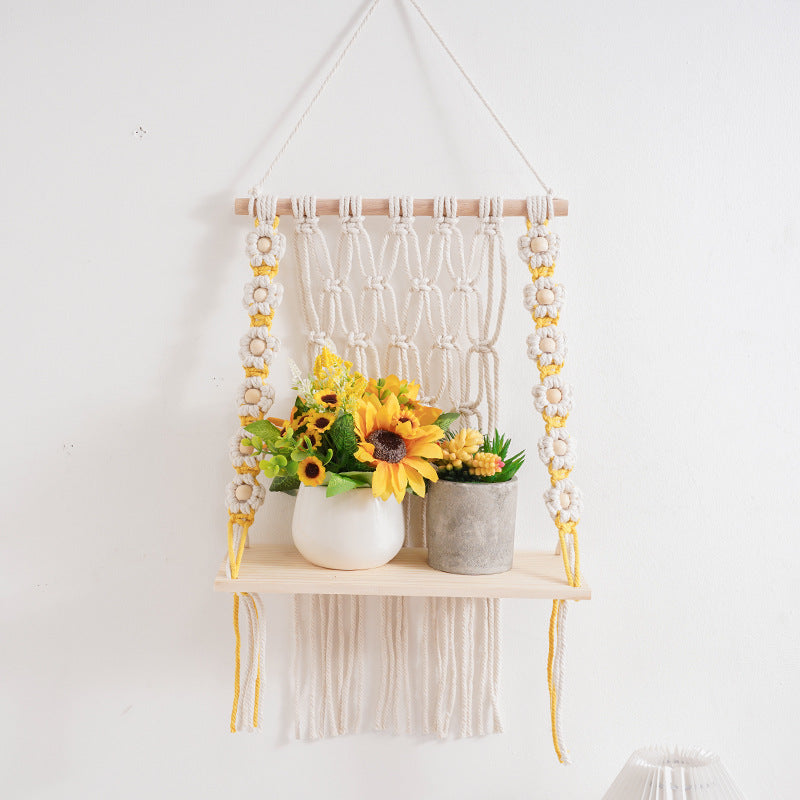 Decorative Macrame Swing Shelf | High & Bury