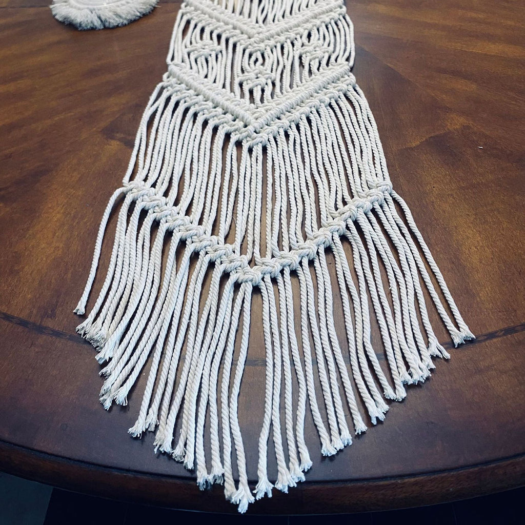 Decorative Macrame Table Runner | High & Bury