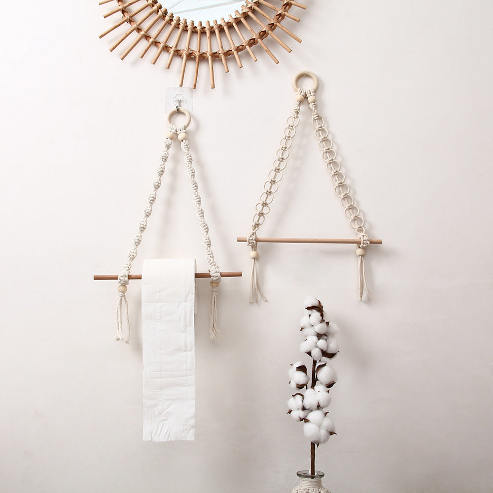 Decorative Macrame Toilet Paper Holder | High & Bury