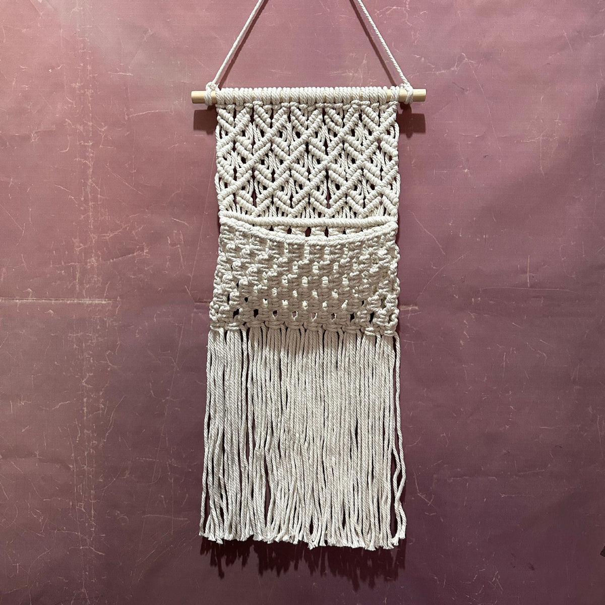Decorative Macrame Wall Art Off White | High & Bury