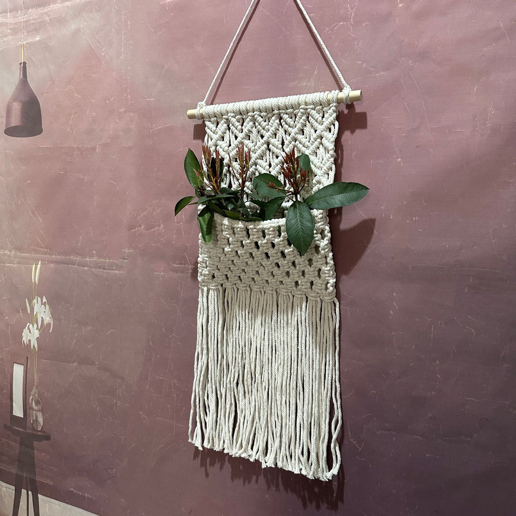 Decorative Macrame Wall Art Off White | High & Bury