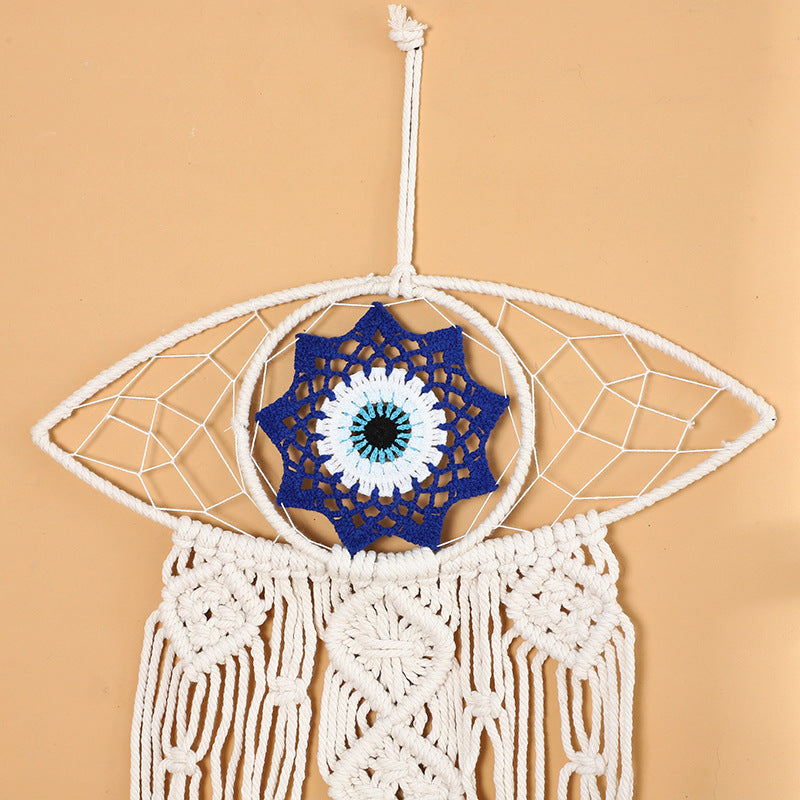 Decorative Macrame Wall Art White Black | High & Bury