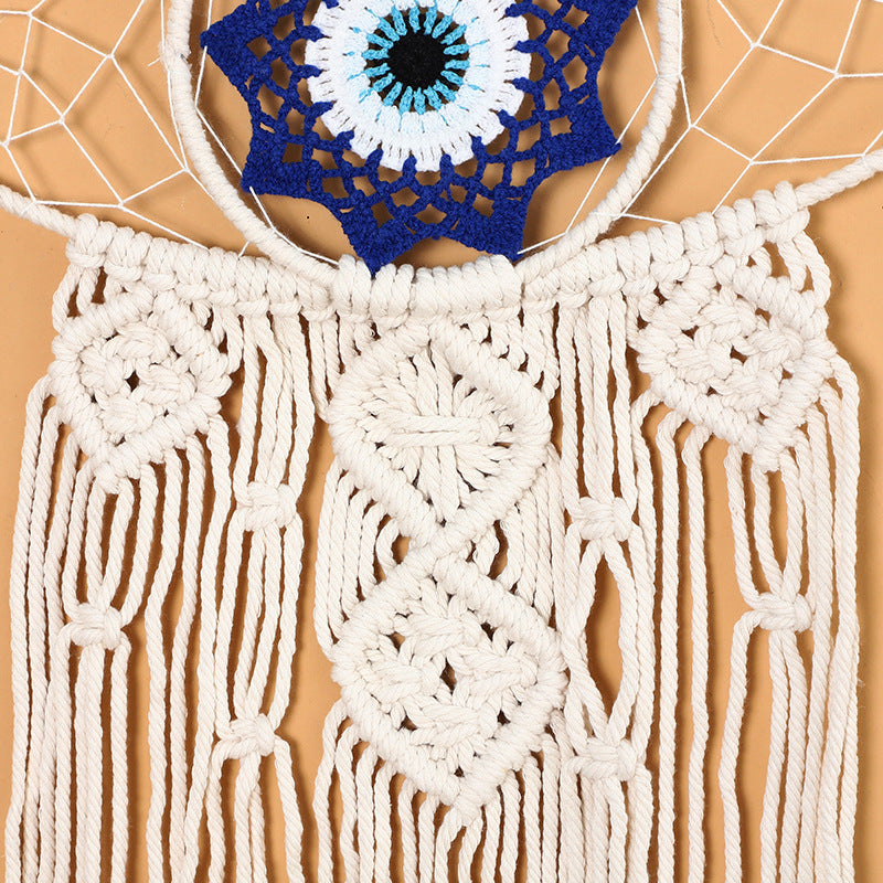 Decorative Macrame Wall Art White Black | High & Bury