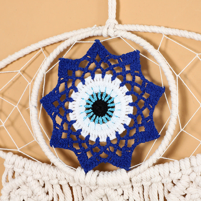 Decorative Macrame Wall Art White Black | High & Bury