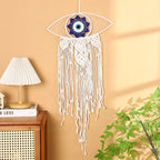 Decorative Macrame Wall Art White Black | High & Bury
