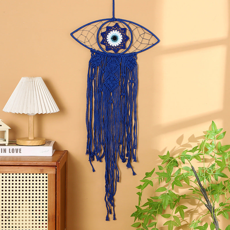 Decorative Macrame Wall Art White Black | High & Bury